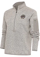 Antigua Erie SeaWolves Womens Oatmeal Fortune Qtr Zip