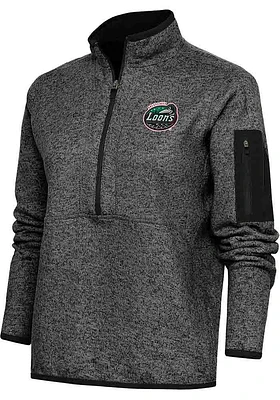 Antigua Great Lakes Loons Womens Black Fortune Qtr Zip