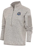 Antigua Midland RockHounds Womens Oatmeal Fortune Qtr Zip