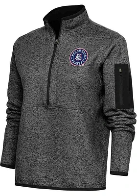 Antigua Round Rock Express Womens Black Fortune Qtr Zip