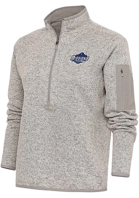 Antigua San Antonio Missions Womens Oatmeal Fortune Qtr Zip
