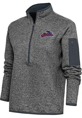Antigua Scranton Wilkes Womens Grey Fortune Qtr Zip
