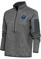 Antigua Sugar Land Space Cowboys Womens Grey Fortune Qtr Zip