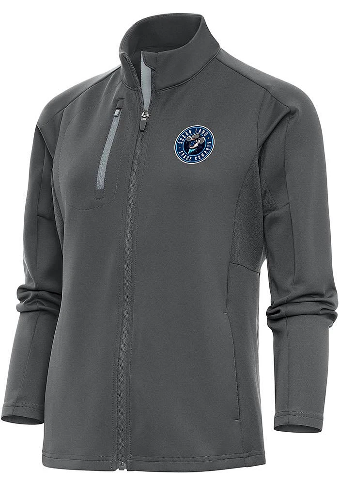 Antigua Sugar Land Space Cowboys Womens Grey Generation Light Weight Jacket