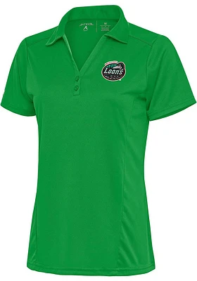 Antigua Great Lakes Loons Womens Tribute Short Sleeve Polo Shirt