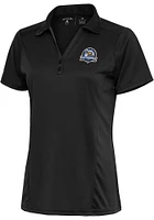 Antigua Midland RockHounds Womens Grey Tribute Short Sleeve Polo Shirt