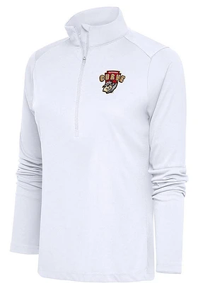 Antigua Altoona Curve Womens White Tribute Qtr Zip Pullover