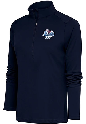 Antigua Corpus Christi Hooks Womens Navy Blue Tribute Qtr Zip Pullover