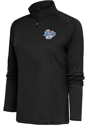Antigua Corpus Christi Hooks Womens Grey Tribute Qtr Zip Pullover
