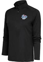 Antigua Corpus Christi Hooks Womens Grey Tribute Qtr Zip Pullover