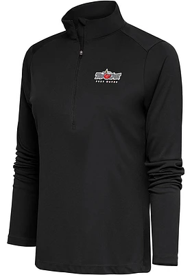 Antigua Fort Wayne TinCaps Womens Grey Tribute Qtr Zip Pullover