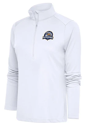 Antigua Midland RockHounds Womens White Tribute Qtr Zip Pullover