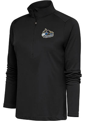 Antigua Quad Cities River Bandits Womens Grey Tribute Qtr Zip Pullover