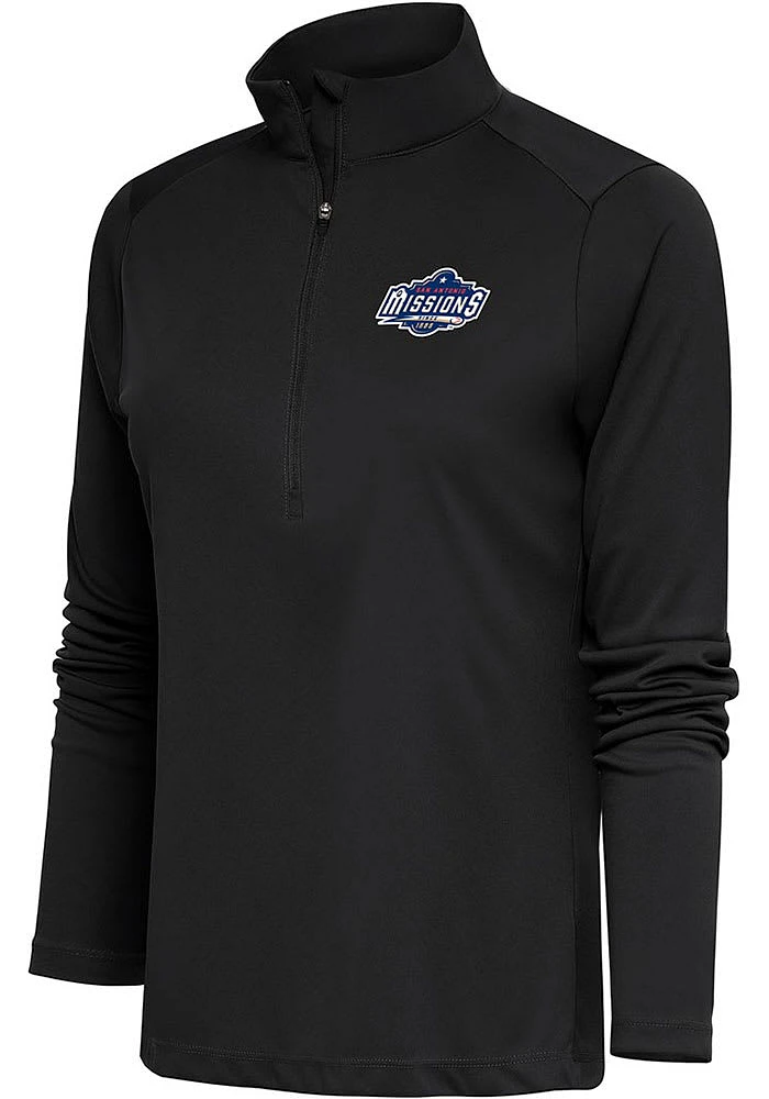 Antigua San Antonio Missions Womens Grey Tribute Qtr Zip Pullover