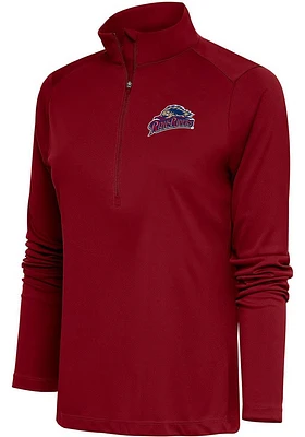 Antigua Scranton Wilkes Womens Red Tribute Qtr Zip Pullover