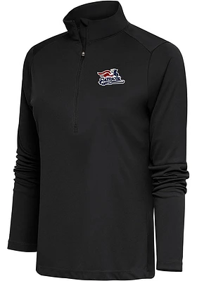 Antigua Somerset Patriots Womens Grey Tribute Qtr Zip Pullover