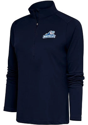 Antigua West Michigan Whitecaps Womens Navy Blue Tribute Qtr Zip Pullover
