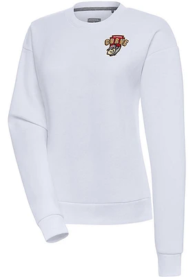 Antigua Altoona Curve Womens White Victory Crew Sweatshirt