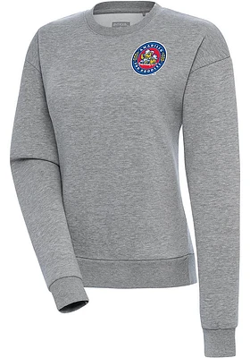 Antigua Amarillo Sod Poodles Womens Grey Victory Crew Sweatshirt