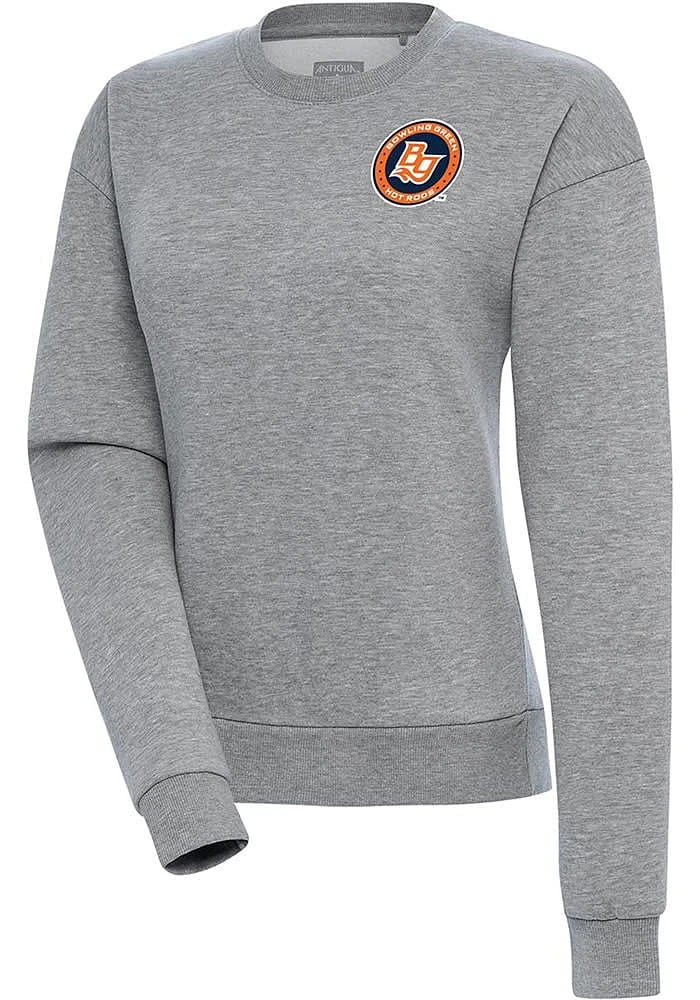 Antigua Bowling Green Hot Rods Womens Grey Victory Crew Sweatshirt