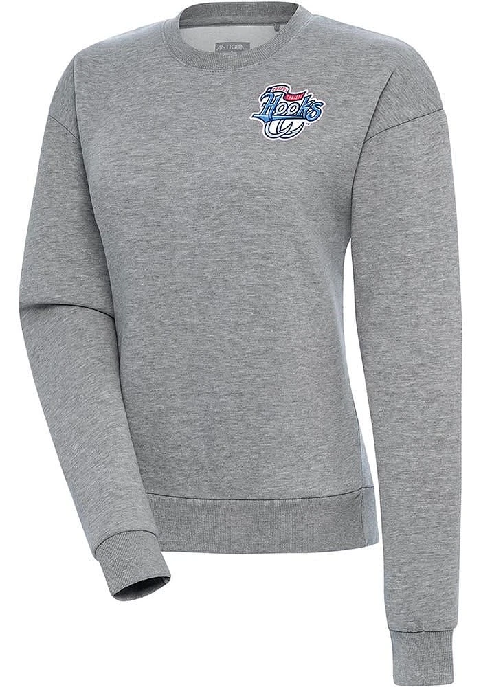 Antigua Corpus Christi Hooks Womens Grey Victory Crew Sweatshirt