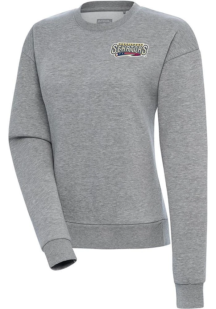 Antigua Harrisburg Senators Womens Grey Victory Crew Sweatshirt
