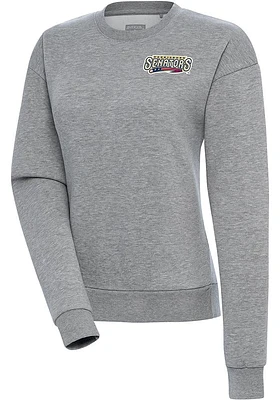 Antigua Harrisburg Senators Womens Grey Victory Crew Sweatshirt