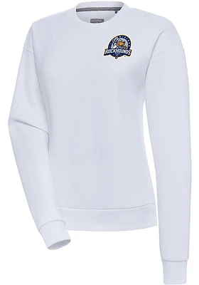 Antigua Midland RockHounds Womens White Victory Crew Sweatshirt