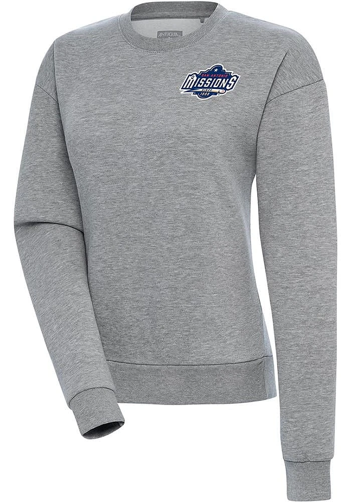 Antigua San Antonio Missions Womens Grey Victory Crew Sweatshirt