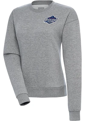 Antigua San Antonio Missions Womens Grey Victory Crew Sweatshirt