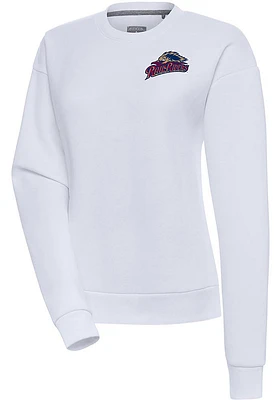 Antigua Scranton Wilkes Womens White Victory Crew Sweatshirt