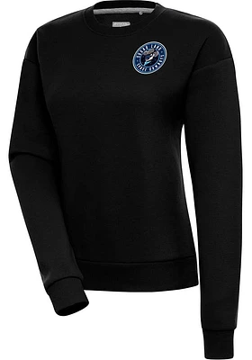 Antigua Sugar Land Space Cowboys Womens Black Victory Crew Sweatshirt