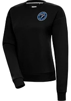 Antigua Sugar Land Space Cowboys Womens Black Victory Crew Sweatshirt