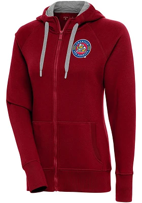 Antigua Amarillo Sod Poodles Womens Cardinal Victory Long Sleeve Full Zip Jacket