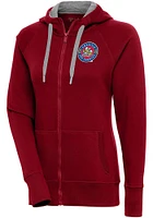 Antigua Amarillo Sod Poodles Womens Cardinal Victory Long Sleeve Full Zip Jacket