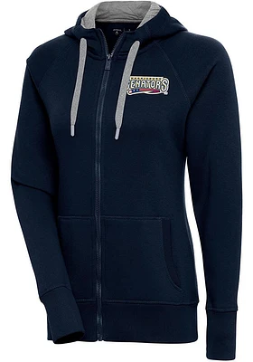 Antigua Harrisburg Senators Womens Navy Blue Victory Long Sleeve Full Zip Jacket