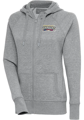 Antigua Harrisburg Senators Womens Grey Victory Long Sleeve Full Zip Jacket