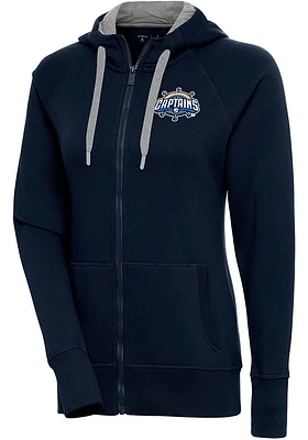 Antigua Lake County Captains Womens Navy Blue Victory Long Sleeve Full Zip Jacket