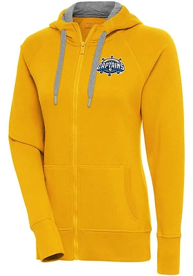 Antigua Lake County Captains Womens Gold Victory Long Sleeve Full Zip Jacket