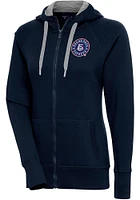 Antigua Round Rock Express Womens Navy Blue Victory Long Sleeve Full Zip Jacket