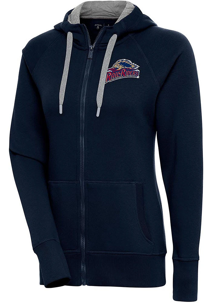 Antigua Scranton Wilkes Womens Navy Blue Victory Long Sleeve Full Zip Jacket