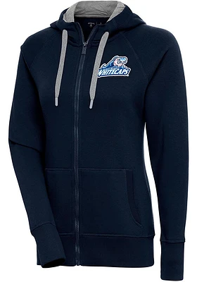 Antigua West Michigan Whitecaps Womens Navy Blue Victory Long Sleeve Full Zip Jacket