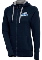 Antigua West Michigan Whitecaps Womens Navy Blue Victory Long Sleeve Full Zip Jacket