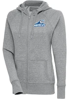 Antigua West Michigan Whitecaps Womens Grey Victory Long Sleeve Full Zip Jacket