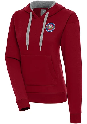 Antigua Amarillo Sod Poodles Womens Cardinal Victory Hooded Sweatshirt