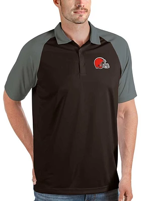 Antigua Cleveland Browns Mens Nova Short Sleeve Polo