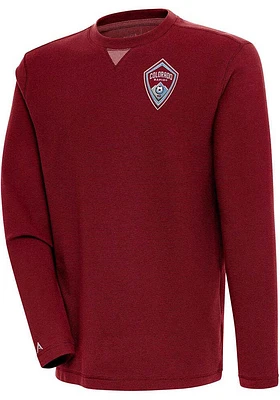 Antigua Colorado Rapids Mens Cardinal Flier Bunker Long Sleeve Crew Sweatshirt