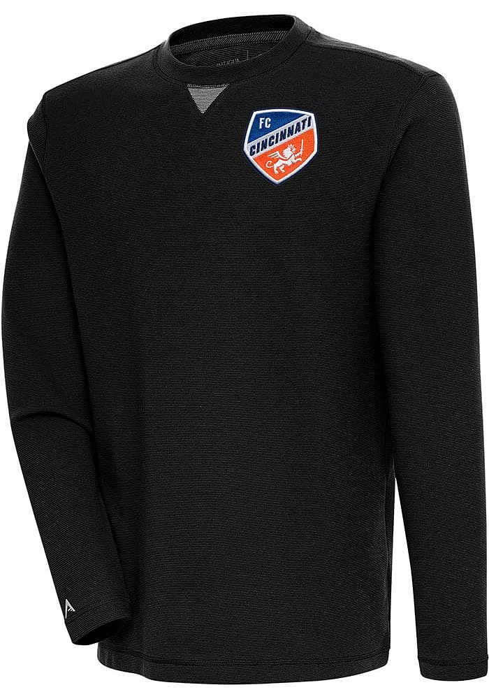 Antigua FC Cincinnati Mens Flier Bunker Long Sleeve Crew Sweatshirt