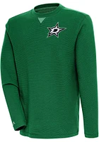 Antigua Dallas Stars Mens Green Flier Bunker Long Sleeve Crew Sweatshirt