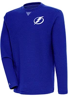 Antigua Tampa Bay Lightning Mens Blue Flier Bunker Long Sleeve Crew Sweatshirt